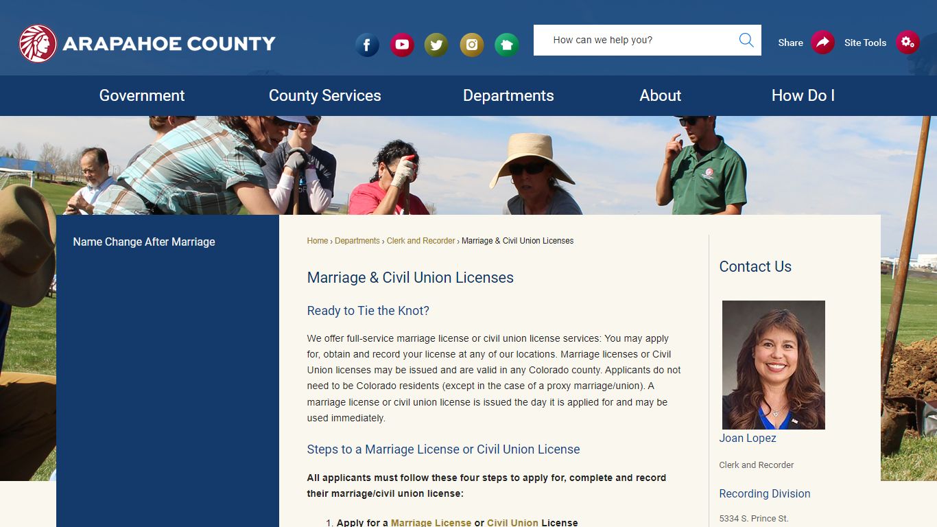 Marriage License | Arapahoe County, CO - Official Website